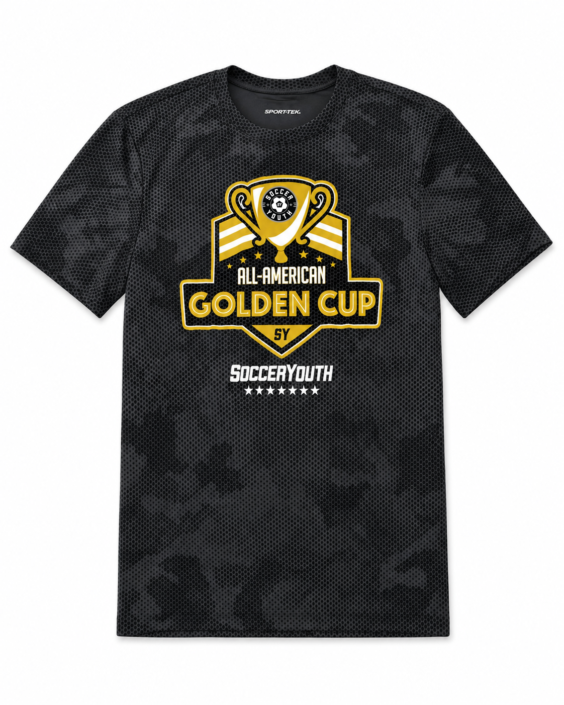 Golden Cup SY Logo Camo Dot Dark Grey Adult Tee