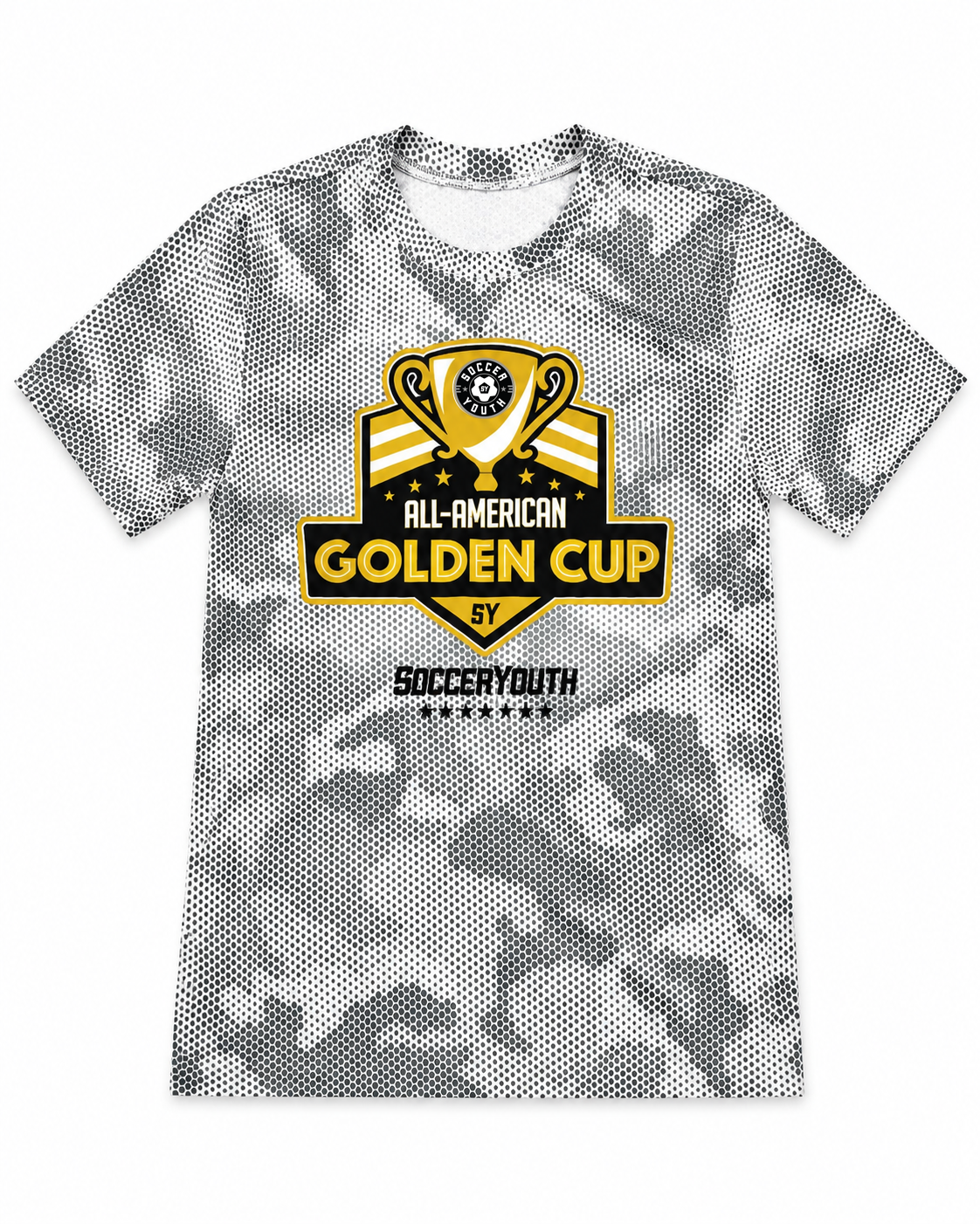Golden Cup SY Logo Camo Dot White Youth Tee