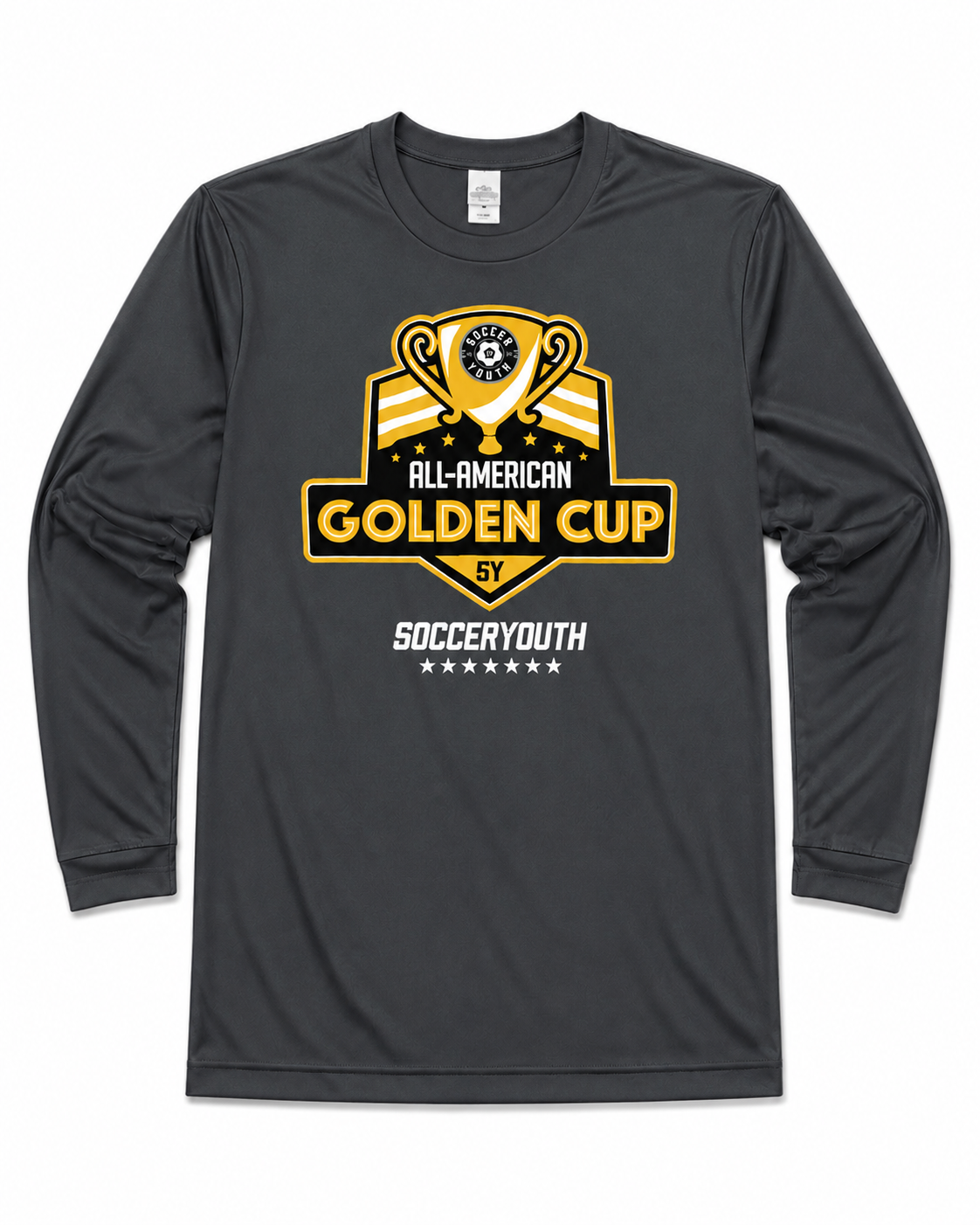 Golden Cup SY Logo Dark Grey Youth Long Sleeve Tee