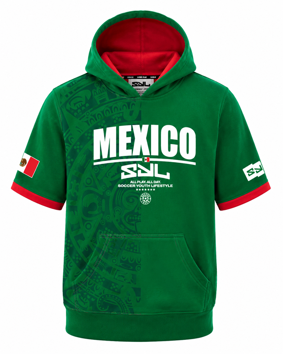 SYL Mexico Adult Short Sleeve Hoodie