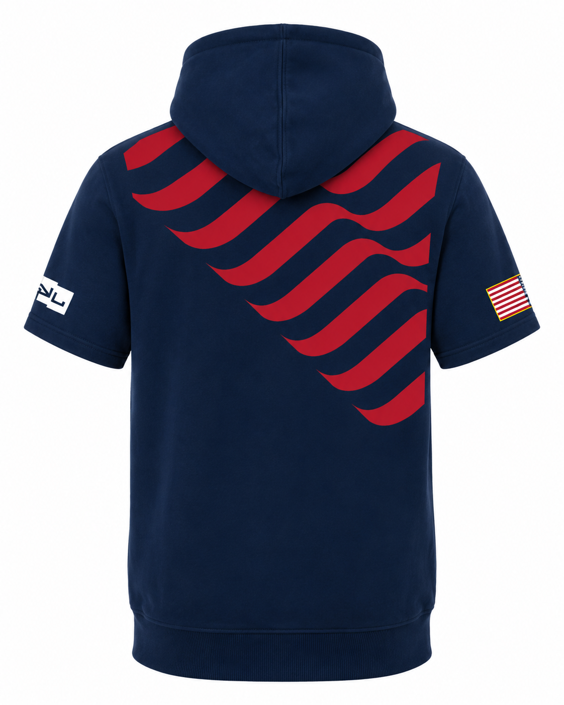 SYL USA Navy Adult Short Sleeve Hoodie