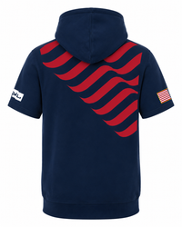 SYL USA Navy Adult Short Sleeve Hoodie